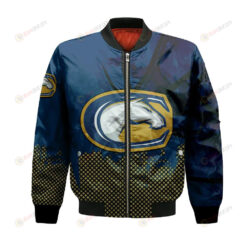 UC Davis Aggies Bomber Jacket 3D Printed Basketball Net Grunge Pattern