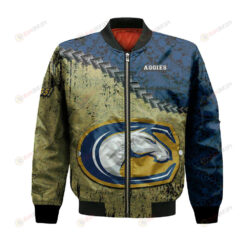 UC Davis Aggies Bomber Jacket 3D Printed Grunge Polynesian Tattoo