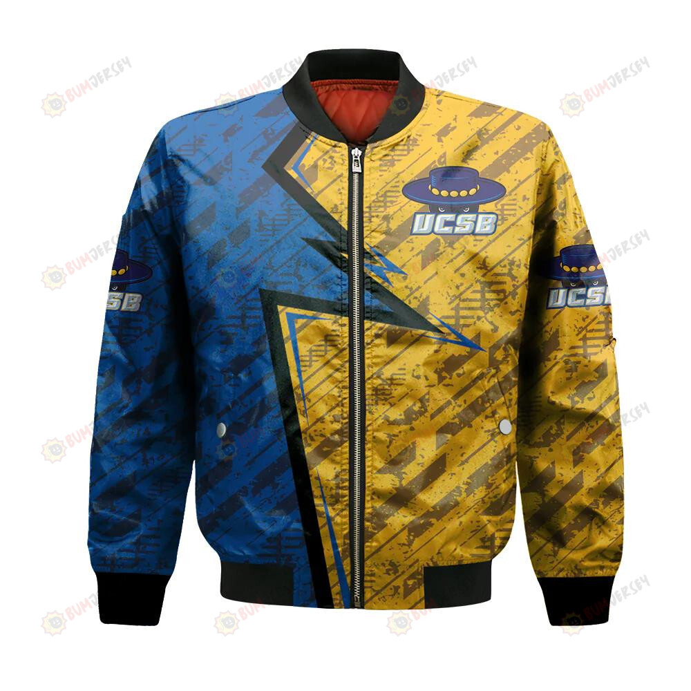 UC Santa Barbara Gauchos Bomber Jacket 3D Printed Abstract Pattern Sport