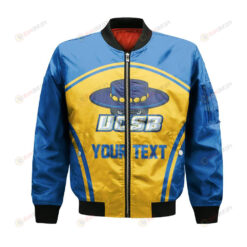 UC Santa Barbara Gauchos Bomber Jacket 3D Printed Custom Text And Number Curve Style Sport