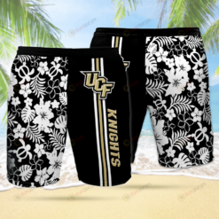 UCF Kinghts Black Floral Theme Hawaiian Shorts Summer Shorts Men Shorts - Print Shorts