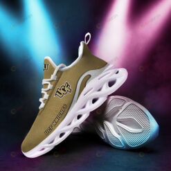 UCF Knights Logo Pattern 3D Max Soul Sneaker Shoes In Gold