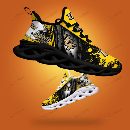 UCF Knights Logo Torn And Splatter Pattern 3D Max Soul Sneaker Shoes