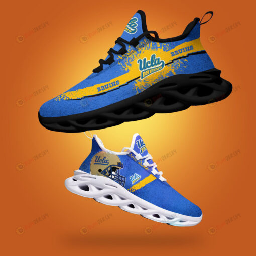 UCLA Bruins Logo Helmet And Splatter Pattern 3D Max Soul Sneaker Shoes