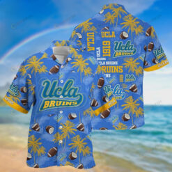 UCLA Bruins Palm Tree Coconut Pattern Blue 3D Hawaiian Shirt SH1