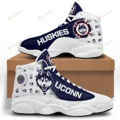 UConn Huskies Team Logo Pattern Air Jordan 13 Shoes Printing Sneakers