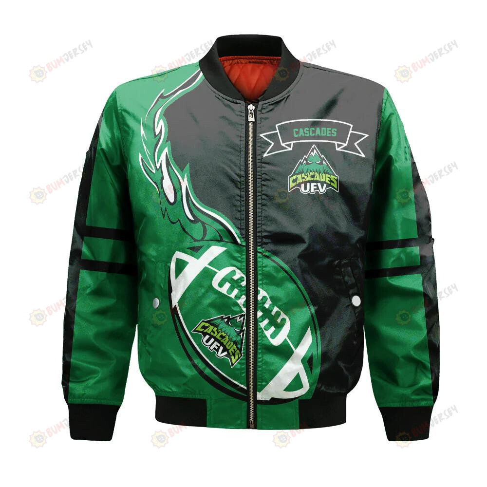 UFV Cascades Bomber Jacket 3D Printed Flame Ball Pattern