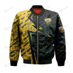 UMBC Retrievers Bomber Jacket 3D Printed Abstract Pattern Sport