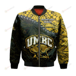 UMBC Retrievers Bomber Jacket 3D Printed Grunge Polynesian Tattoo