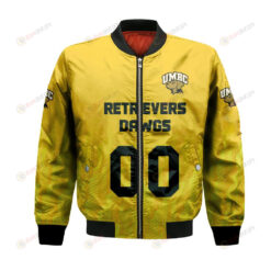 UMBC Retrievers Bomber Jacket 3D Printed Team Logo Custom Text And Number