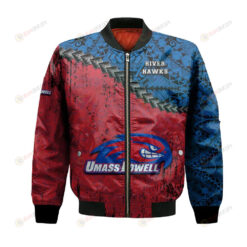 UMass Lowell River Hawks Bomber Jacket 3D Printed Grunge Polynesian Tattoo