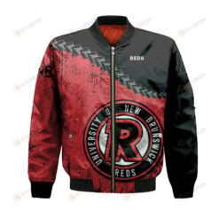 UNB Varsity Reds Bomber Jacket 3D Printed Grunge Polynesian Tattoo