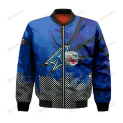 UNC Asheville Bulldogs Bomber Jacket 3D Printed Basketball Net Grunge Pattern