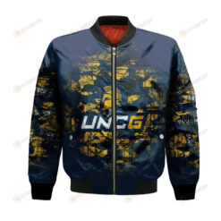 UNC Greensboro Spartans Bomber Jacket 3D Printed Camouflage Vintage