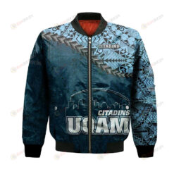 UQAM Citadins Bomber Jacket 3D Printed Grunge Polynesian Tattoo