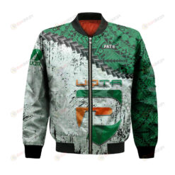 UQTR Patriotes Bomber Jacket 3D Printed Grunge Polynesian Tattoo