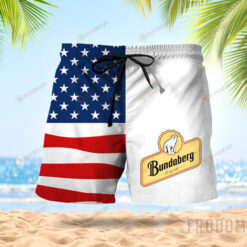 USA Flag Fourth Of July Bundaberg Rum Hawaiian Shorts Summer Shorts Men Shorts - Print Shorts