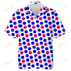 USA National Holiday Repeating Texture With Polka Dots Hawaiian Shirt