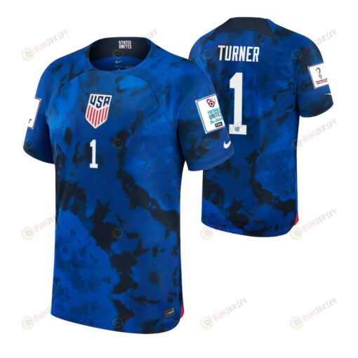 USA National Team 2022-23 Matt Turner 1 Away Men Jersey - Blue