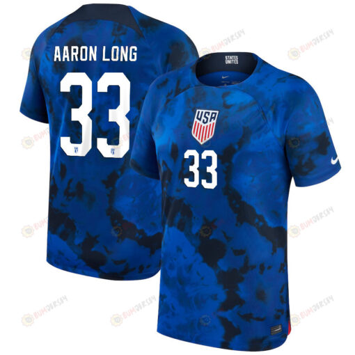 USA National Team 2022-23 Qatar World Cup Aaron Long 33 Away Youth Jersey