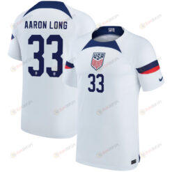 USA National Team 2022-23 Qatar World Cup Aaron Long 33 Home Youth Jersey