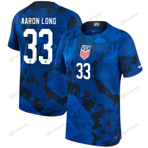 USA National Team 2022-23 Qatar World Cup Aaron Long 33 Men Jersey - Away