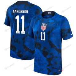 USA National Team 2022-23 Qatar World Cup Aaronson 11 Away Youth Jersey