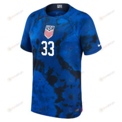 USA National Team 2022-23 Qatar World Cup Antonee Robinson 33 Away Youth Jersey