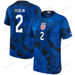 USA National Team 2022-23 Qatar World Cup DeAndre Yedlin 2 Away Men Jersey
