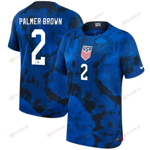 USA National Team 2022-23 Qatar World Cup Erik Palmer-Brown 2 Away Men Jersey