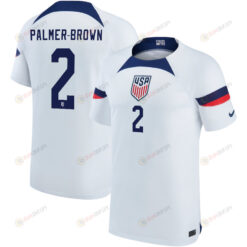 USA National Team 2022-23 Qatar World Cup Erik Palmer-Brown 2 Home Men Jersey - White