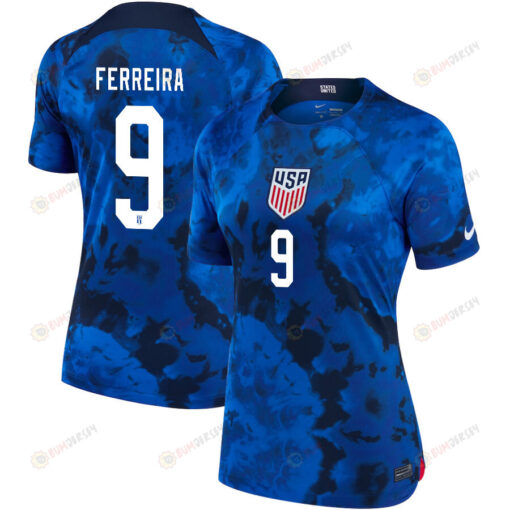 USA National Team 2022-23 Qatar World Cup Jes?s Ferreira 9 Away Jersey