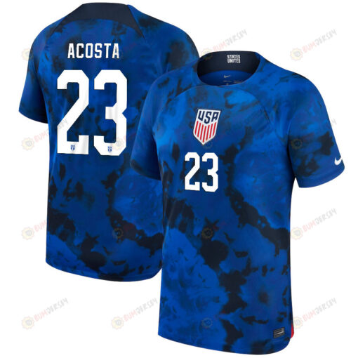 USA National Team 2022-23 Qatar World Cup Kellyn Acosta 23 Away Men Jersey