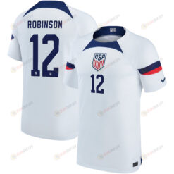 USA National Team 2022-23 Qatar World Cup Miles Robinson 12 Home Men Jersey - White