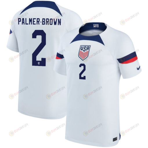 USA National Team 2022-23 Qatar World Cup Palmer-Brown 2 Home Youth Jersey