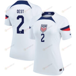 USA National Team 2022-23 Qatar World Cup Sergi?o Dest 2 Home Women Jersey