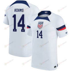 USA National Team 2022-23 Qatar World Cup Tyler Adams 14 Home Youth Jersey