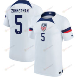 USA National Team 2022-23 Qatar World Cup Walker Zimmerman 5 Home Men Jersey - White