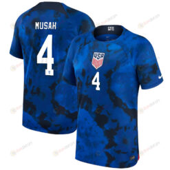 USA National Team 2022-23 Qatar World Cup Yunus Musah 4 Away Youth Jersey