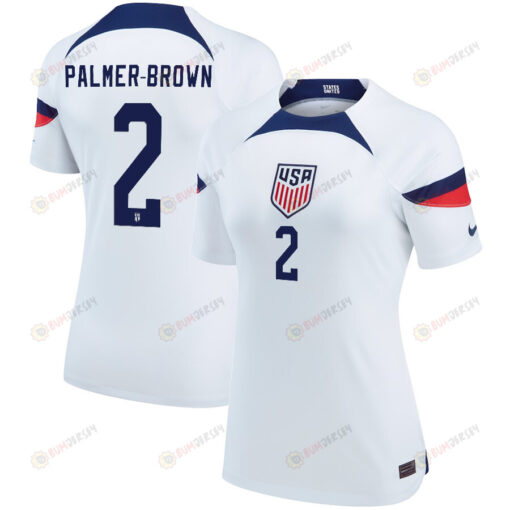 USA National Team 2022 Qatar World Cup Erik Palmer-Brown 2 White Home Women Jersey