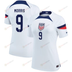 USA National Team 2022 Qatar World Cup Jordan Morris 9 White Home Women Jersey