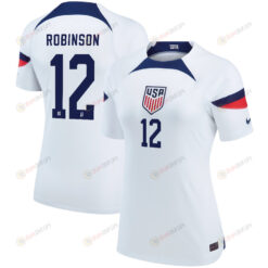 USA National Team 2022 Qatar World Cup Miles Robinson 12 White Home Women Jersey