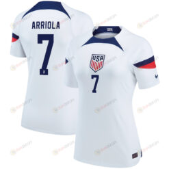 USA National Team 2022 Qatar World Cup Paul Arriola 7 White Home Women Jersey