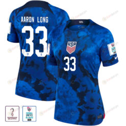 USA National Team FIFA World Cup Qatar 2022 Patch Aaron Long 33 - Away Women Jersey