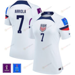 USA National Team FIFA World Cup Qatar 2022 Patch Arriola 7 Home Women Jersey