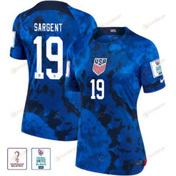 USA National Team FIFA World Cup Qatar 2022 Patch Josh Sargent 19 Away Women Jersey