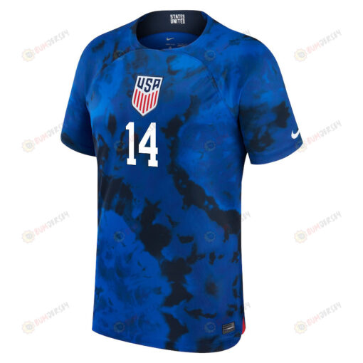 USA National Team FIFA World Cup Qatar 2022 Patch Luca De La Torre 14 - Away Youth Jersey