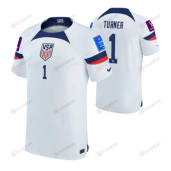 USA National Team FIFA World Cup Qatar 2022 Patch Matt Turner 1 Home Men Jersey