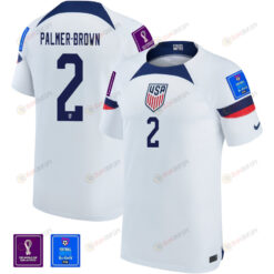 USA National Team FIFA World Cup Qatar 2022 Patch Palmer-Brown 2 - Home Youth Jersey
