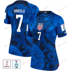 USA National Team FIFA World Cup Qatar 2022 Patch Paul Arriola 7 - Away Women Jersey